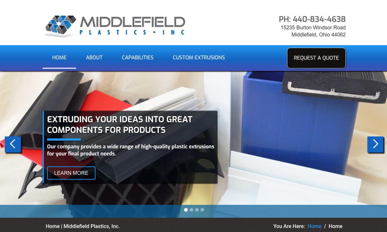 Middlefield Plastics, Inc. Middlefield Extruded Plastics